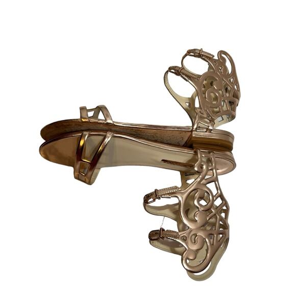 Sophia Webster Rose Gold Birdie Flat Sandal Sz 38 - Picture 6 of 7